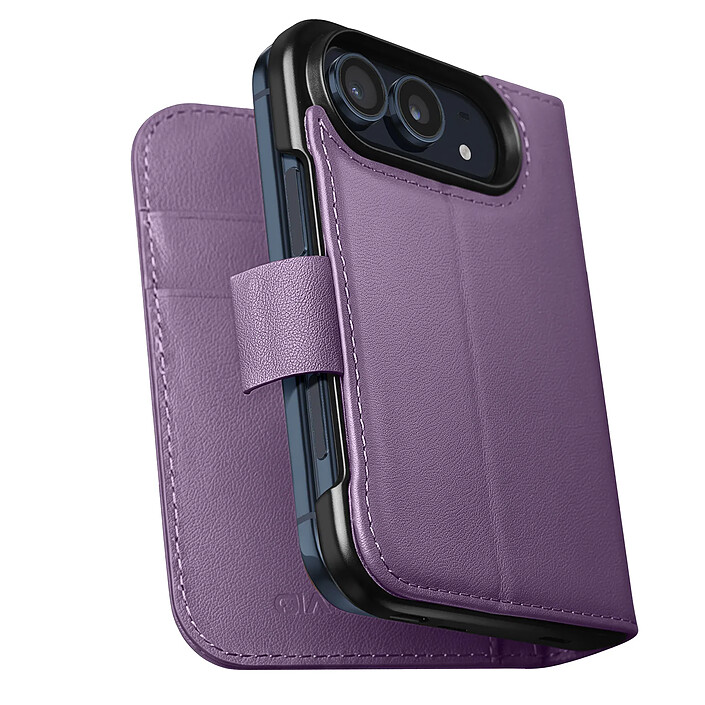Acheter Générique Étui Portefeuille pour iPhone Duo en Cuir avec Support Dépliable Violet