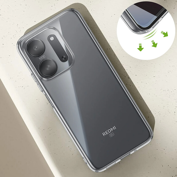 Mayaxess Pack de Protection pour Redmi 17C 5G avec Coque et Verre Trempé Transparent pas cher