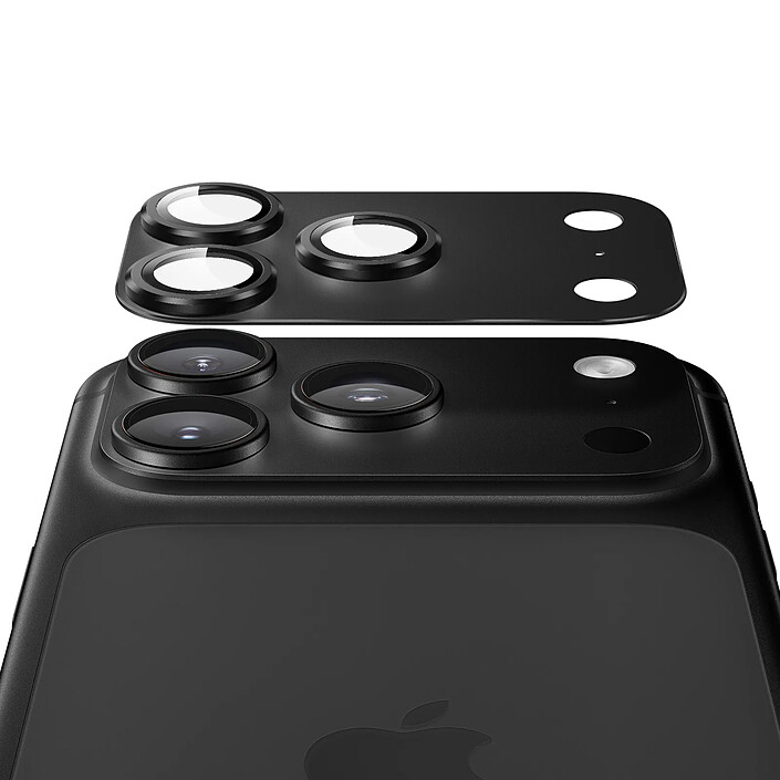 Acheter Protection Caméra pour iPhone 18 Pro en Verre Trempé avec Cadre Titane Noir