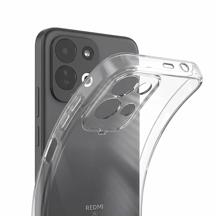 Acheter Mayaxess Coque pour Redmi 17 5G en Silicone Souple avec Bords Surélevés Transparent