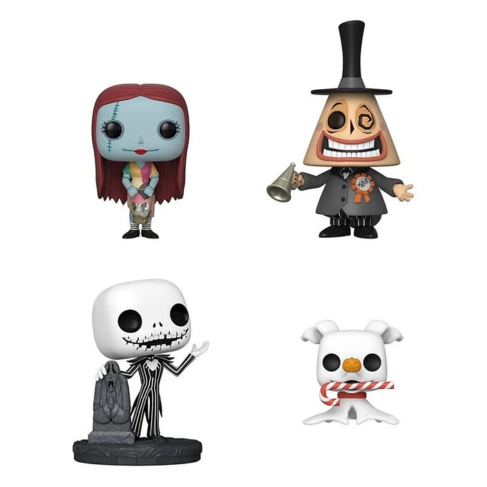 Disney - Pack 4 figurines POP! L'Étrange Noël de Mr Jack Black Friday Bundle 9 cm