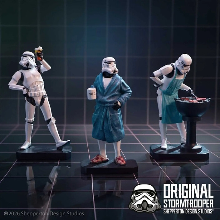 Original Stormtrooper - Set 3 figurines Living for the Weekend 11 cm pas cher
