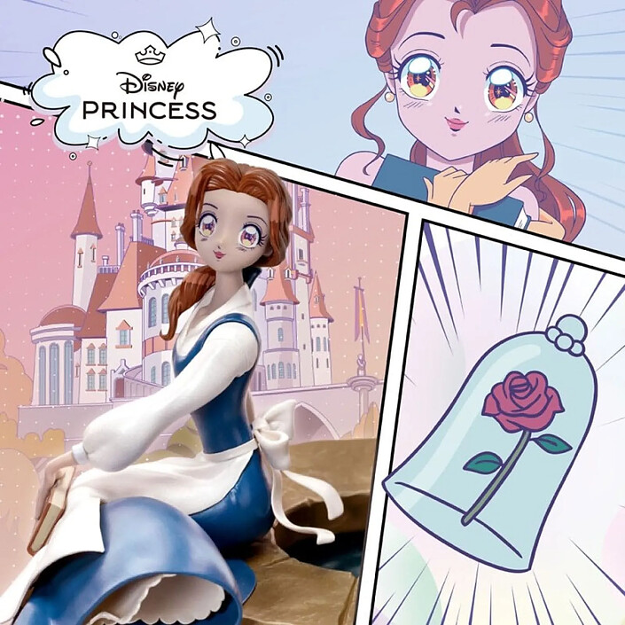 Disney - Statuette Anime Princess Scale Belle 15 cm pas cher