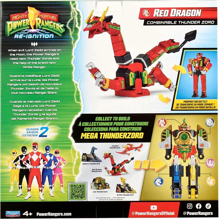 Acheter Power Rangers - Figurine Thunderzord Red Dragon