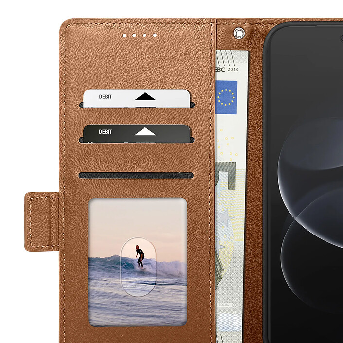 Étui Portefeuille pour Redmi Note 17 Pro Max Série Smart Book avec Support Bleu canard pas cher