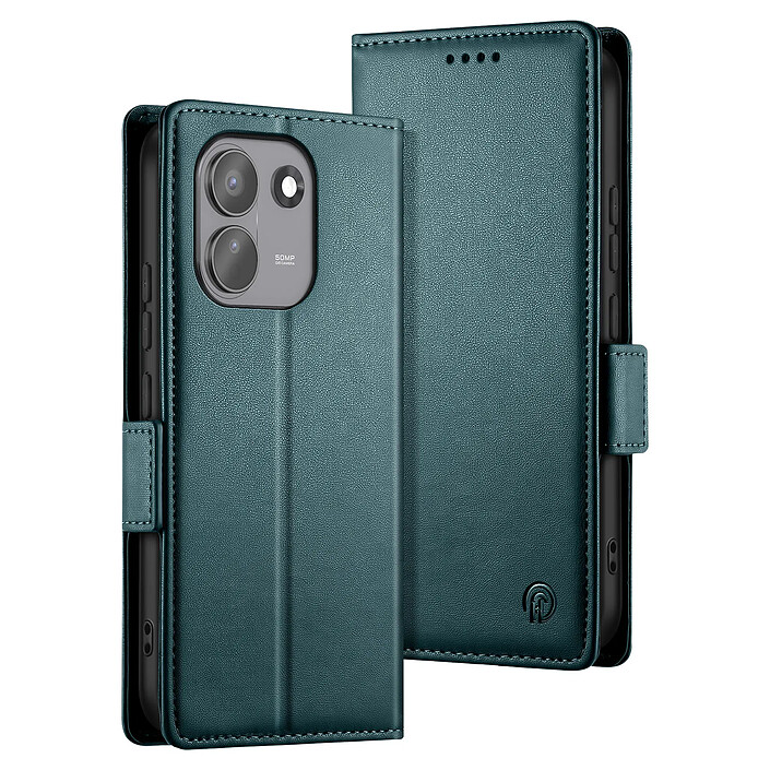 Étui Portefeuille pour Redmi Note 17 Pro Max Série Smart Book avec Support Bleu canard
