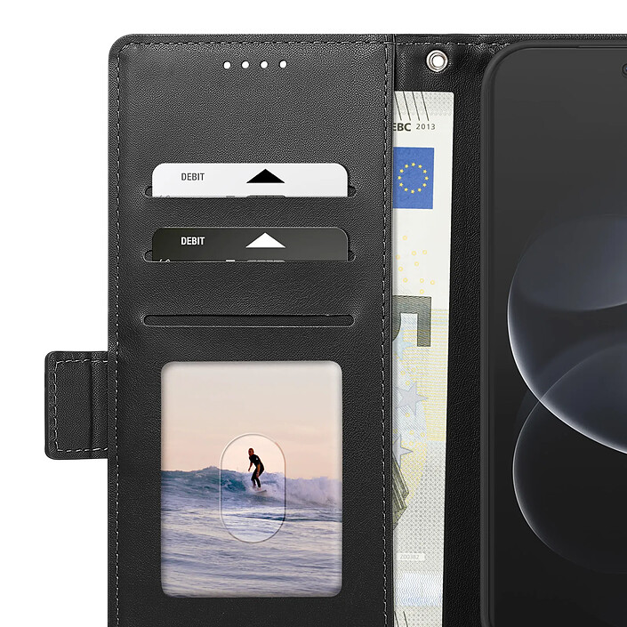 Étui Portefeuille pour Redmi Note 17 Pro Max Série Smart Book avec Support Bleu canard pas cher