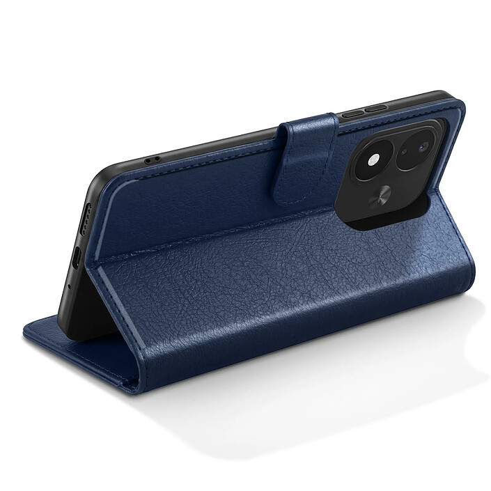 Avis Étui Portefeuille pour Redmi Note 17 Série Chesterfield avec Support Bleu nuit