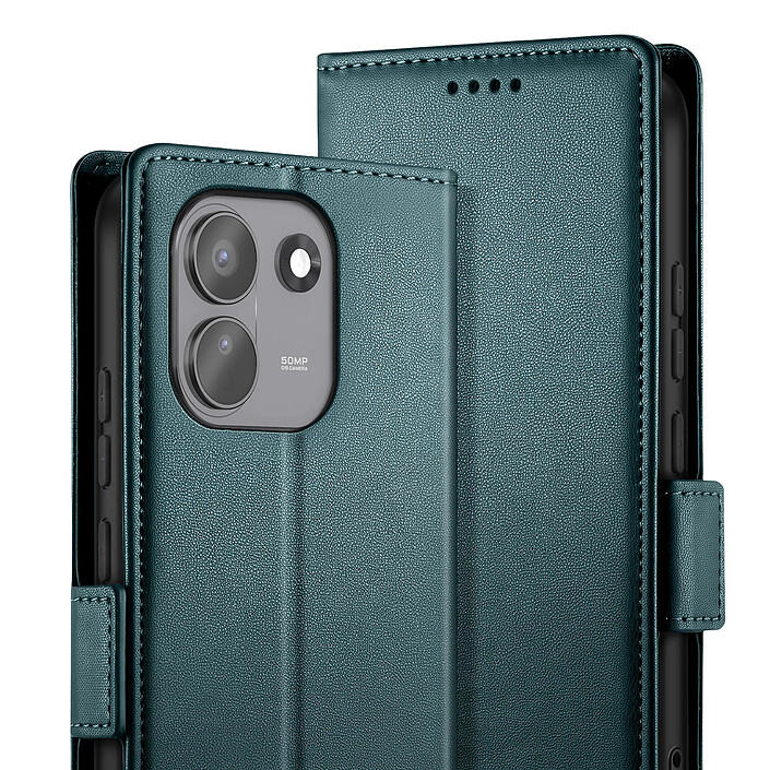 Acheter Étui Portefeuille pour Redmi Note 17 Pro Max Série Smart Book avec Support Bleu canard