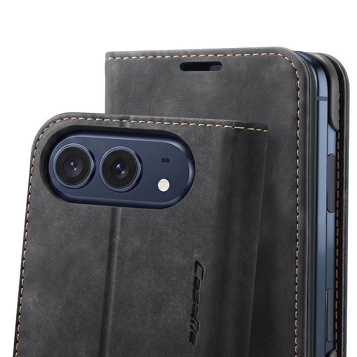 Avis Caseme Étui Portefeuille pour iPhone Duo Protection RFID Vintage avec Support Bleu canard