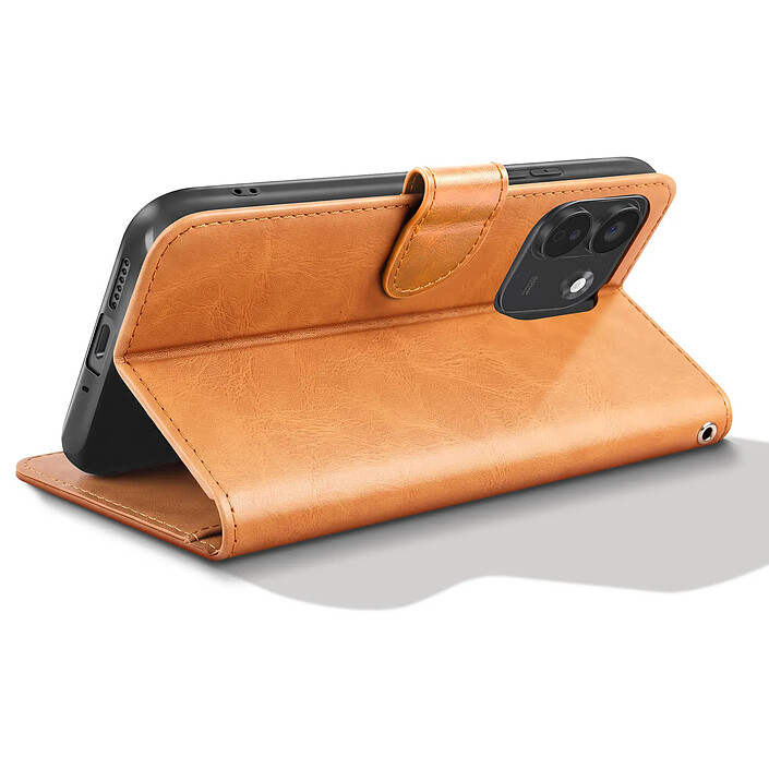 Acheter Étui Portefeuille pour Redmi Note 17 Pro Max Vintage avec Support et Dragonne Camel