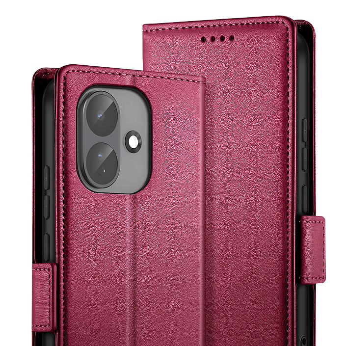 Acheter Étui Portefeuille pour Redmi Note 17 Pro Série Smart Book avec Support Bordeaux