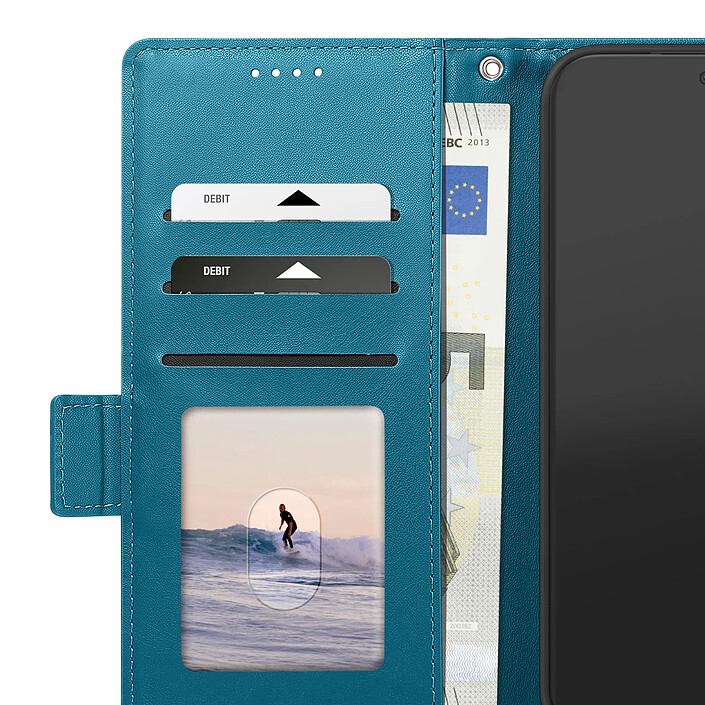 Étui Portefeuille pour Redmi Note 17 Série Smart Book avec Support Bleu canard pas cher