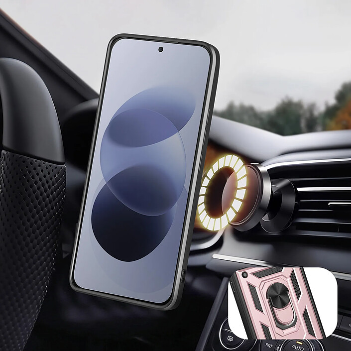 Acheter Coque pour Redmi Note 17 avec Anneau Support et Cache Caméra Coulissant Bleu nuit