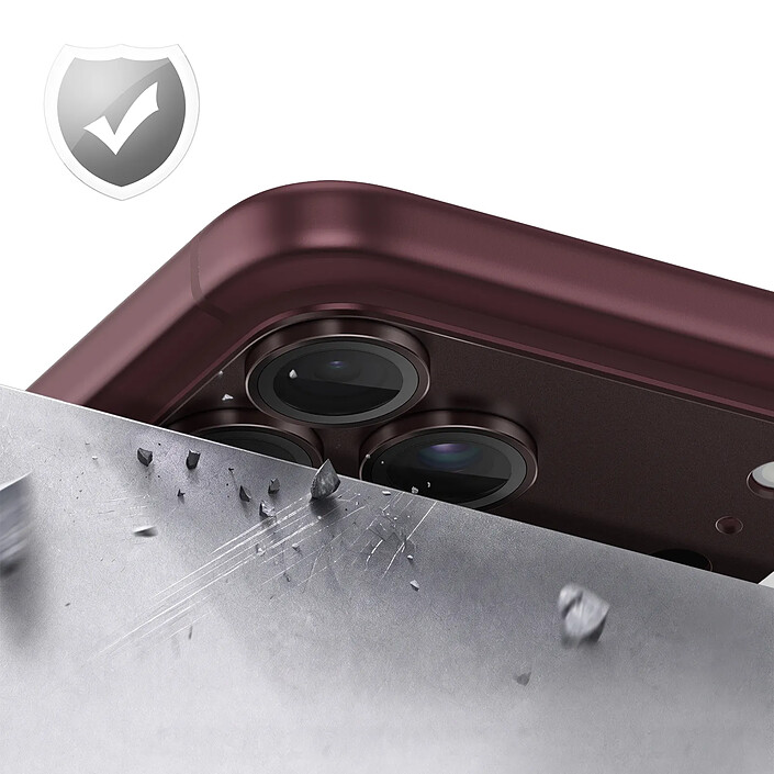 Acheter Protection Caméra pour iPhone 18 Pro en Verre Trempé et Aluminium 9H Bordeaux