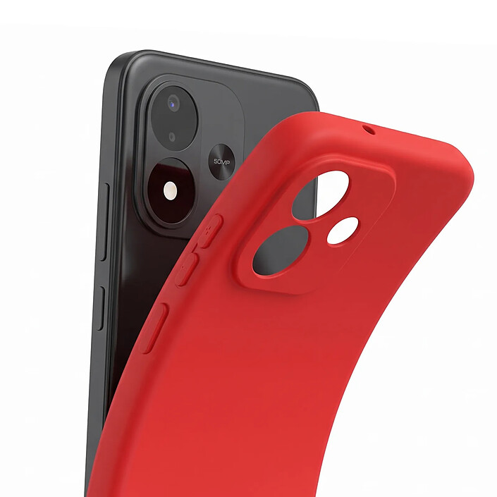 Avis Zanaé Coque pour Xiaomi Redmi Note 17 en Silicone Caméra Enveloppé Rouge