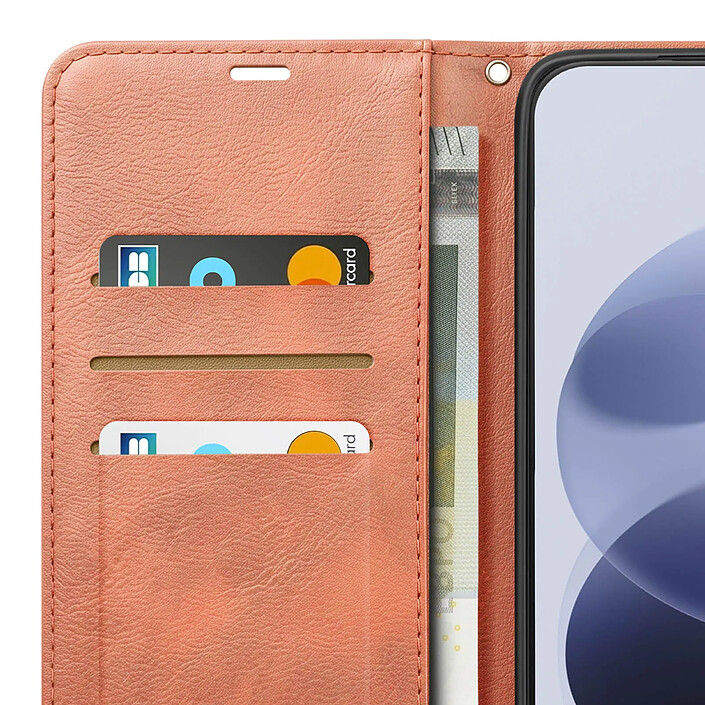 Étui Portefeuille pour Redmi Note 17 Vintage avec Support Vidéo et Dragonne Marron pas cher