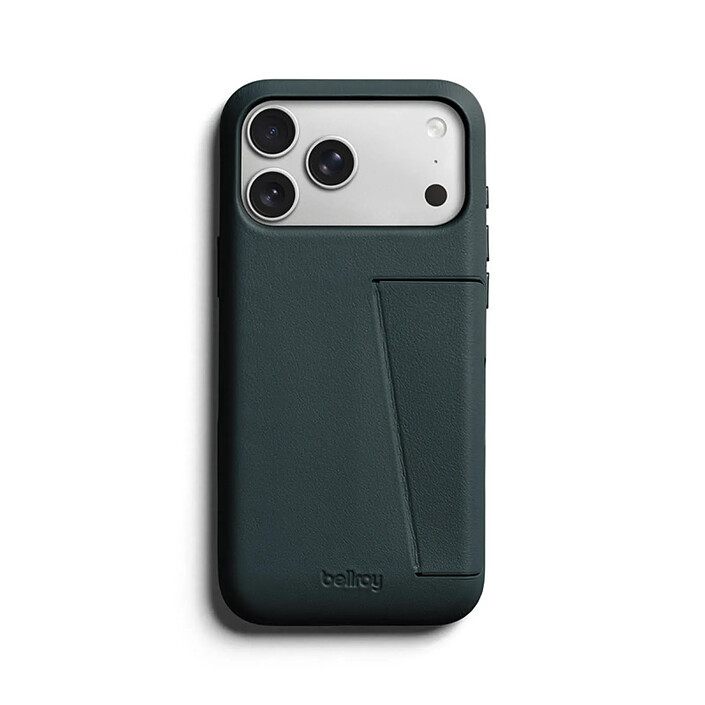 Générique Coque pour iPhone 18 Pro Max / iPhone 17 Pro Max en Cuir Série 3 Card avec Support Vert
