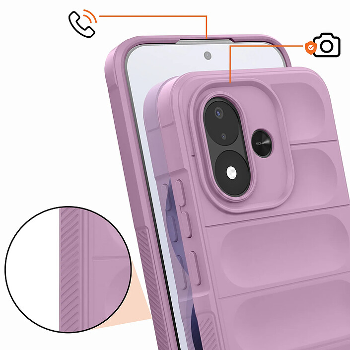 Avis Coque pour Xiaomi Redmi Note 17 avec Motifs Géométriques Angles Renforcés Bleu ciel