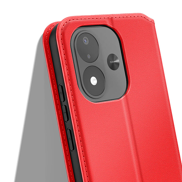 Avis Étui à Clapet pour Redmi Note 17 Fonction Stand Classic Edition Rouge