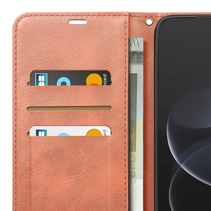 Étui Portefeuille pour Redmi Note 17 Pro Max Vintage avec Support et Dragonne Marron pas cher