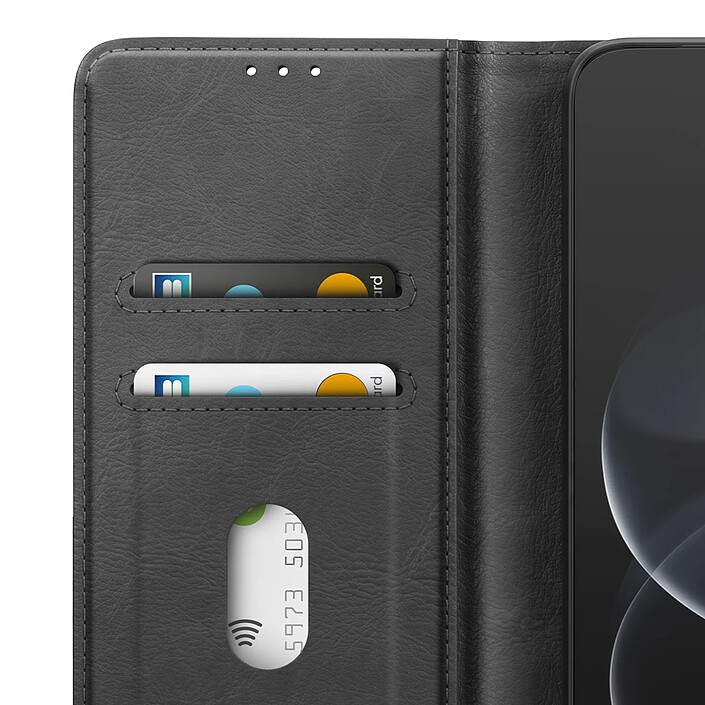 Étui Portefeuille pour Redmi Note 17 Pro Série Chesterfield avec Support Bleu nuit pas cher