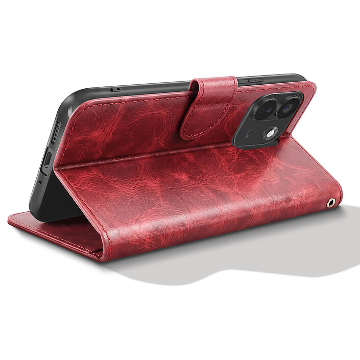 Acheter Étui Portefeuille pour Redmi Note 17 Pro Max Vintage avec Support et Dragonne Bordeaux