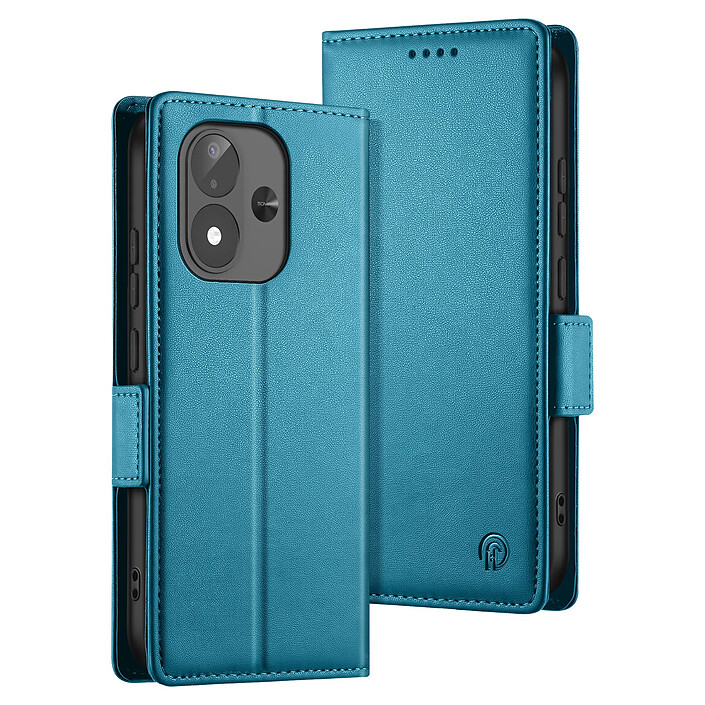 Étui Portefeuille pour Redmi Note 17 Série Smart Book avec Support Bleu canard