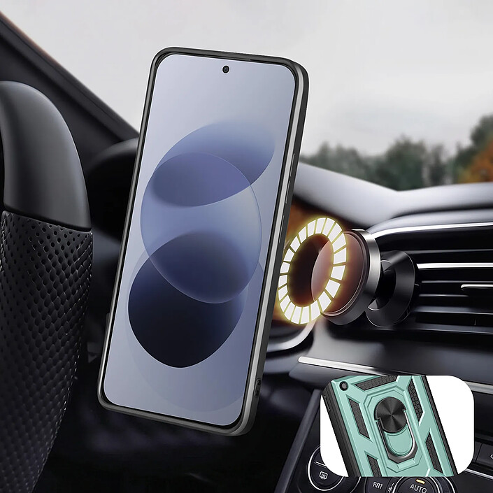 Acheter Coque pour Redmi Note 17 avec Anneau Support et Cache Caméra Coulissant Bleu nuit