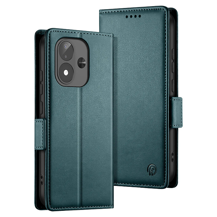 Étui Portefeuille pour Redmi Note 17 Série Smart Book avec Support Bleu canard
