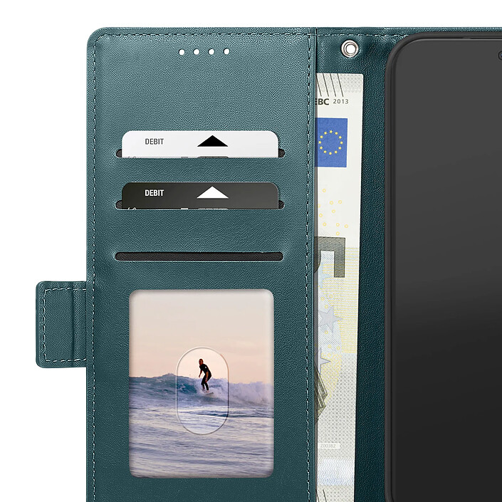 Étui Portefeuille pour Redmi Note 17 Série Smart Book avec Support Bleu canard pas cher