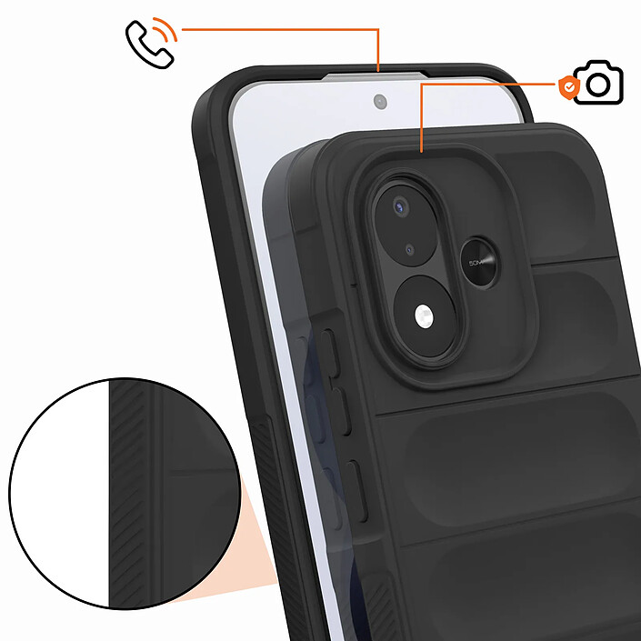 Avis Coque pour Xiaomi Redmi Note 17 avec Motifs Géométriques Angles Renforcés Bleu ciel