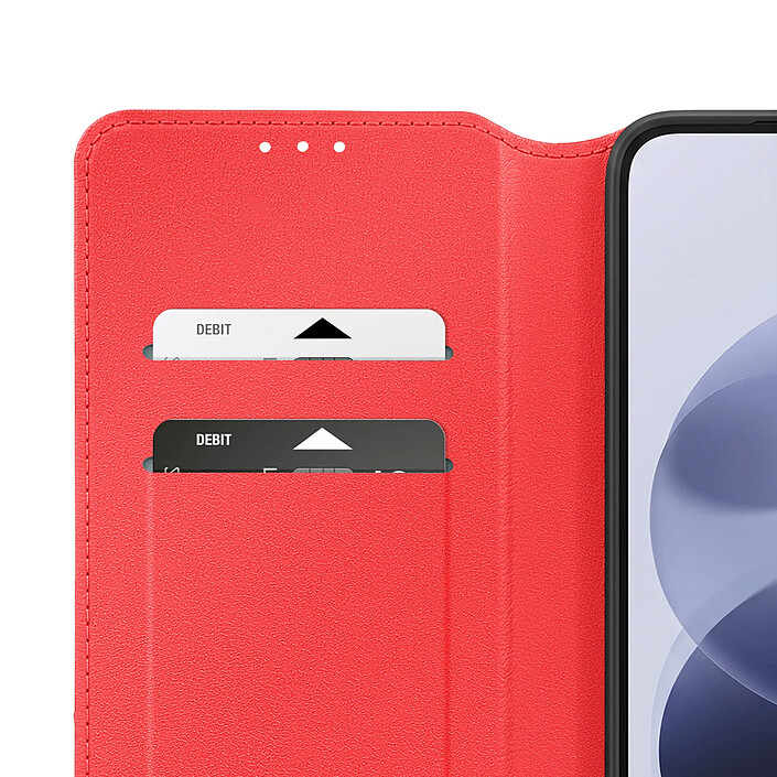 Étui à Clapet pour Redmi Note 17 Fonction Stand Classic Edition Rouge pas cher