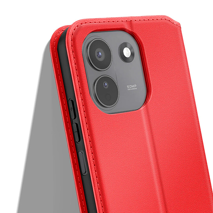 Avis Étui à Clapet pour Redmi Note 17 Pro / 17 Pro Max Fonction Stand Classic Edition Rouge