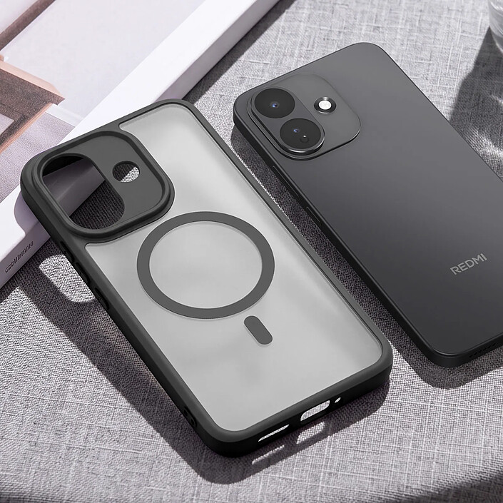 Acheter Coque MagSafe pour Xiaomi Redmi Note 17 Pro Protection Bimatière Antichoc Bleu nuit
