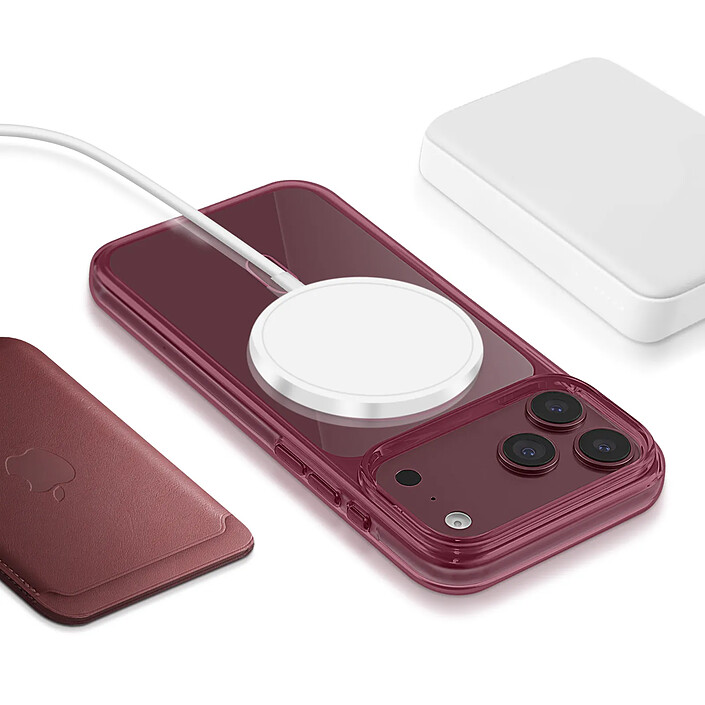 Acheter Générique Coque MagSafe pour iPhone 18 Pro Max Protection Rigide Anti-jaunissement Bordeaux