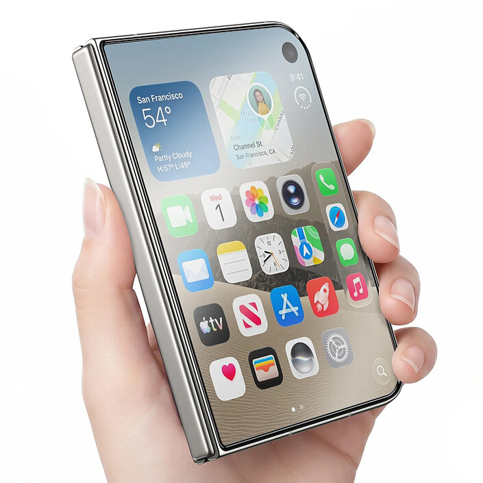 Verre Trempé Écran Externe pour iPhone Duo Anti-rayures 9H et Anti-traces Noir / Transparent pas cher