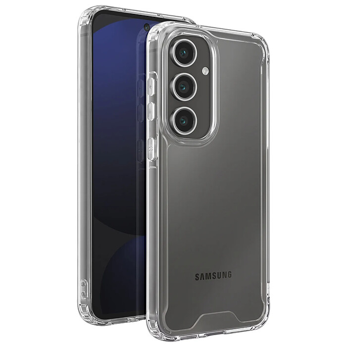 Coque pour Samsung Galaxy S24 FE Protection Bimatière à Coins Renforcés Transparent
