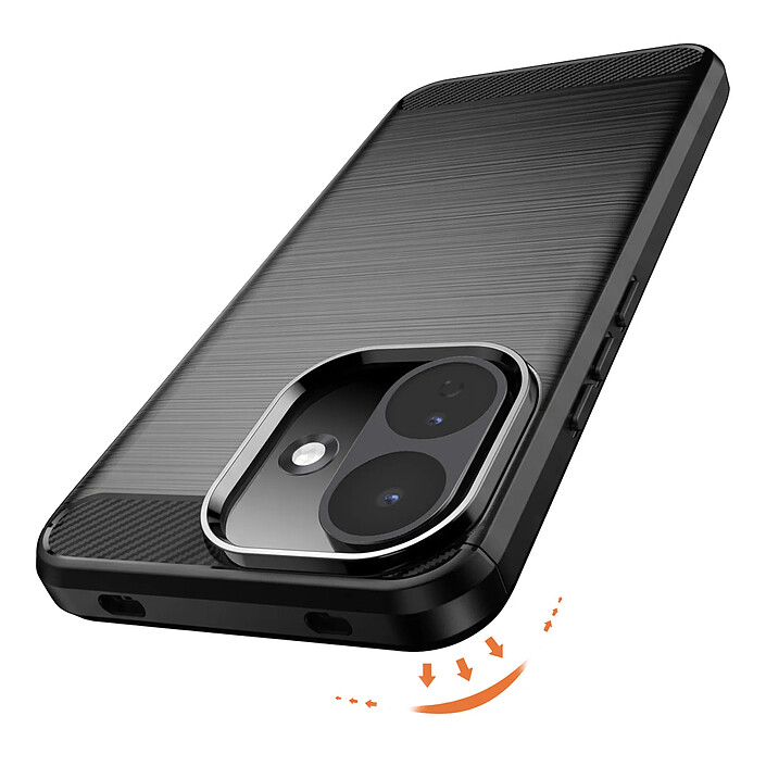 Acheter Coque pour Xiaomi Redmi Note 17 Pro en Silicone Antichoc avec Finition Carbone Noir