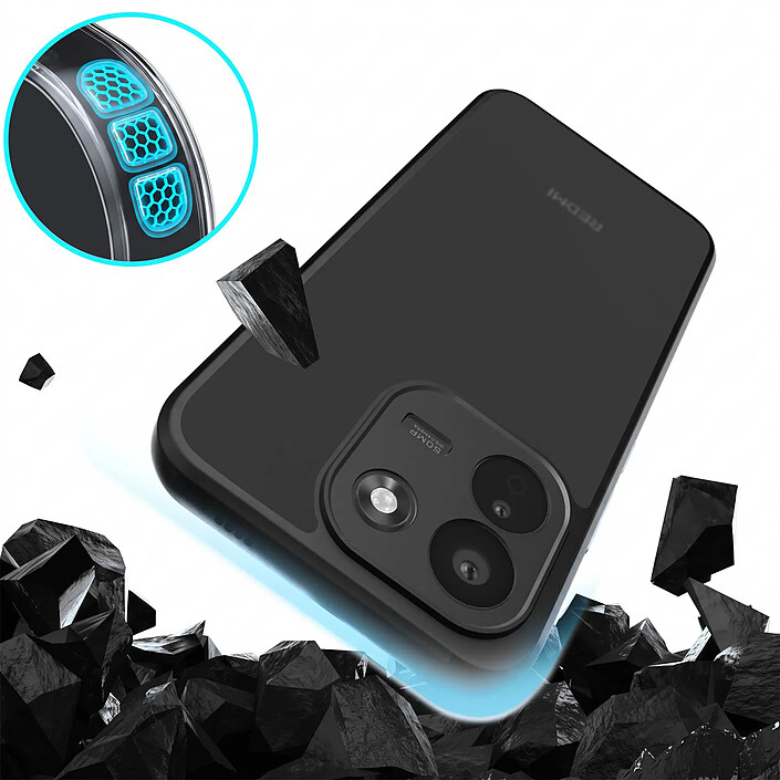 Avis Coque pour Xiaomi Redmi Note 17 Pro Max Antichoc Bimatière avec Coins Renforcés Noir