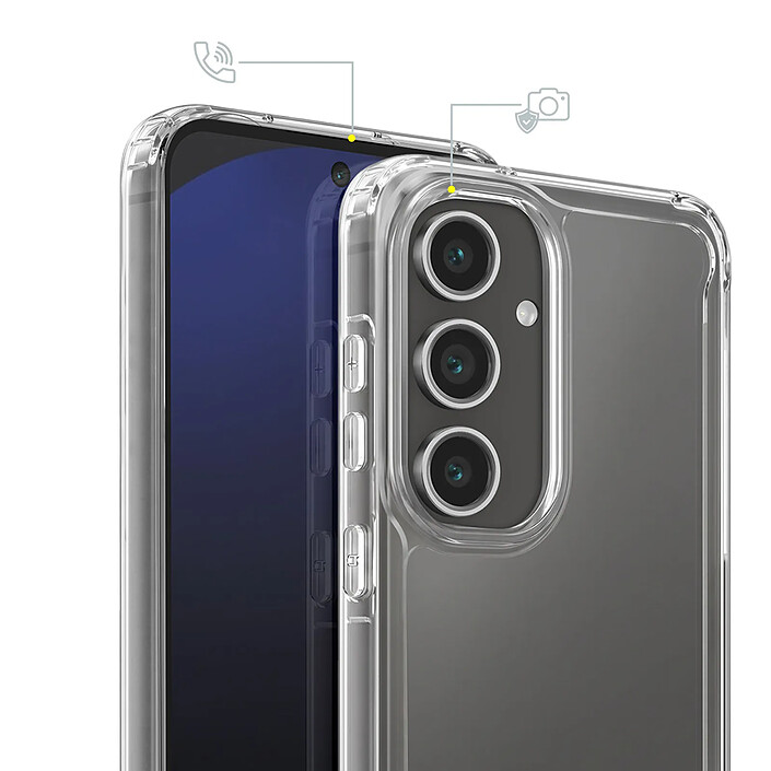 Acheter Coque pour Samsung Galaxy S24 FE Protection Bimatière à Coins Renforcés Transparent