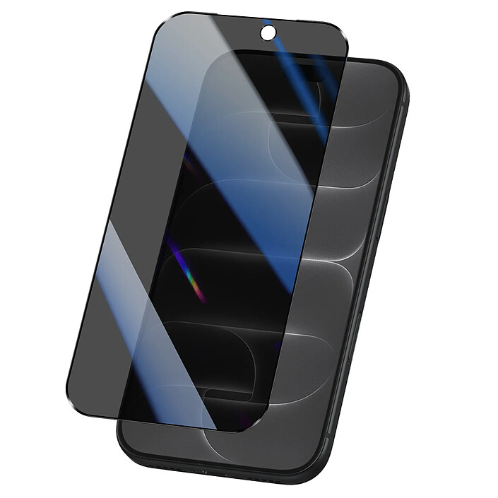 Verre Trempé pour iPhone 18 Pro Max avec Filtre de Confidentialité Anti-Espion Noir transparent