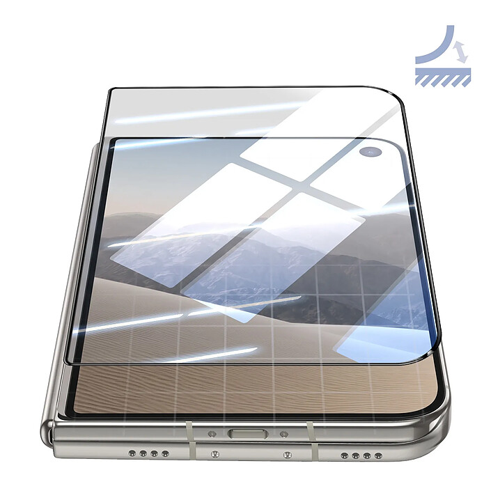 Acheter Verre Trempé Écran Externe pour iPhone Duo Anti-rayures 9H et Anti-traces Noir / Transparent