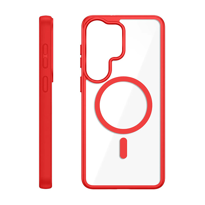 Zanaé Coque MagSafe pour Galaxy S26 Ultra avec Contour Souple et Caméra Surélevée Rouge pas cher