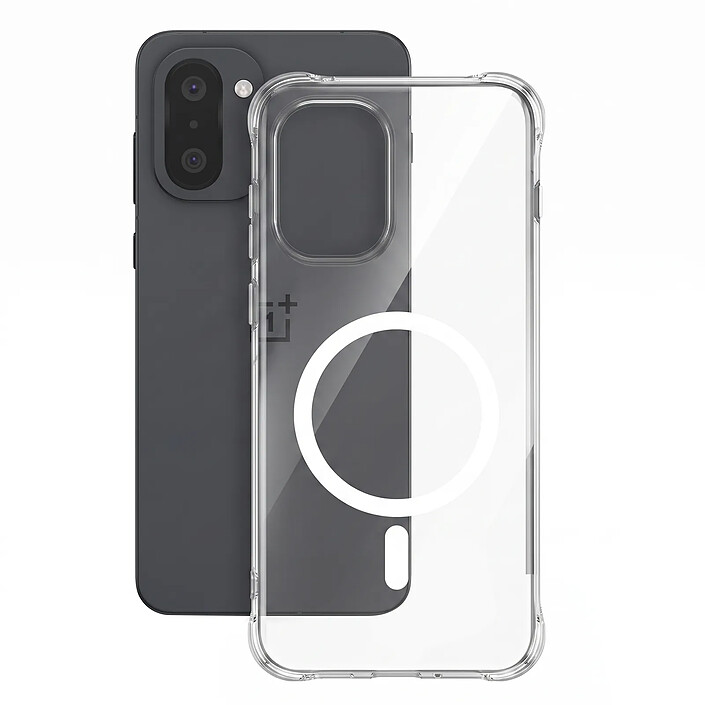 Coque MagSafe pour OnePlus 15R 5G à Coins Bumper et Caméra Surélevée Transparent pas cher