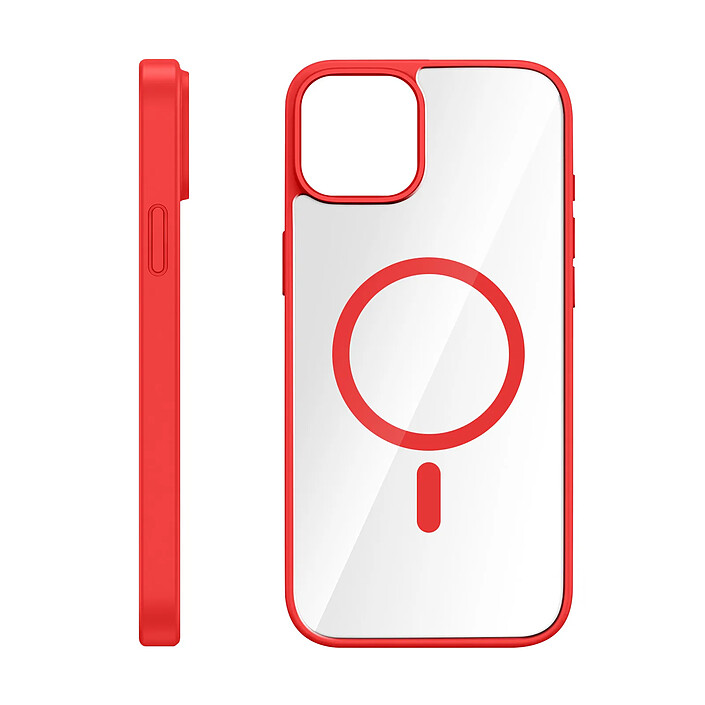 Zanaé Coque MagSafe pour iPhone 14 avec Contour Souple et Caméra Surélevée Rouge pas cher
