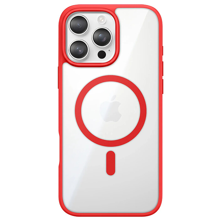 Zanaé Coque MagSafe pour iPhone 16 Pro avec Contour Souple et Caméra Surélevée Rouge