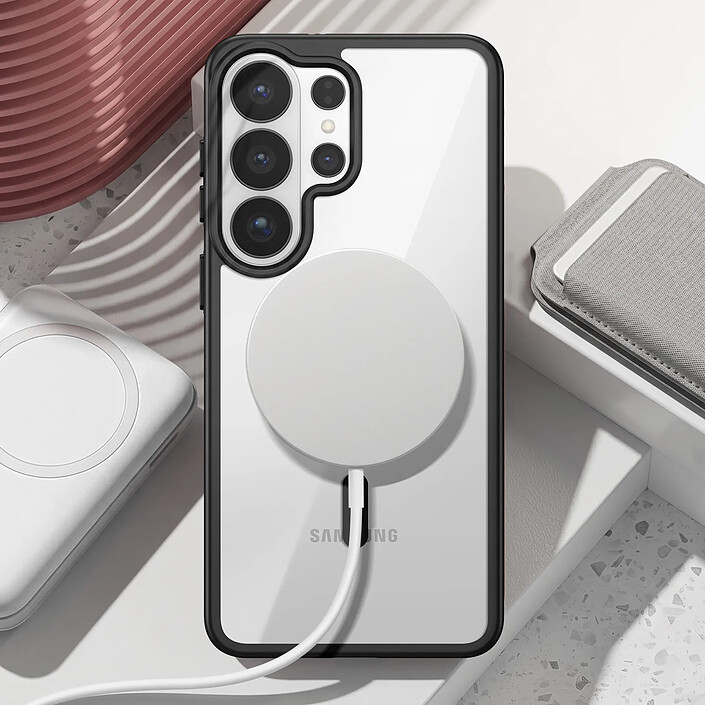 Avis Zanaé Coque MagSafe pour Galaxy S26 Ultra avec Contour Souple et Caméra Surélevée Noir