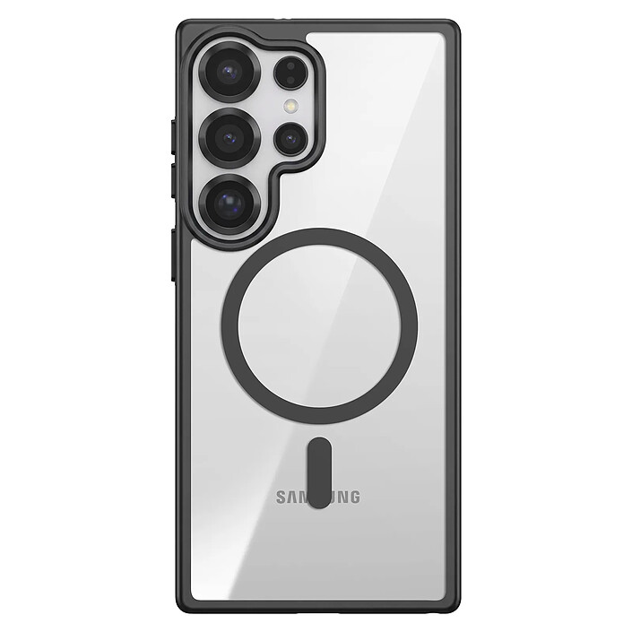 Zanaé Coque MagSafe pour Galaxy S25 Ultra avec Contour Souple et Caméra Surélevée Noir