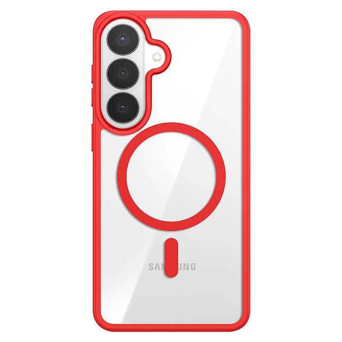 Zanaé Coque MagSafe pour Galaxy S26 Plus avec Contour Souple et Caméra Surélevée Rouge